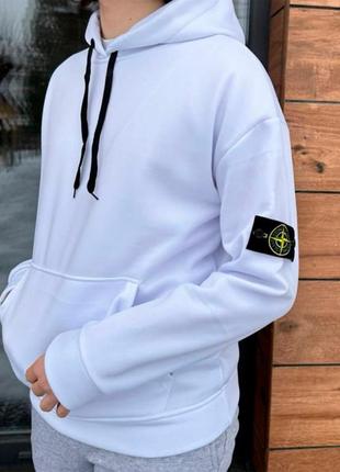 Худі stone island білий