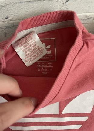 Розовая футболка адидас 3-6 мес3 фото