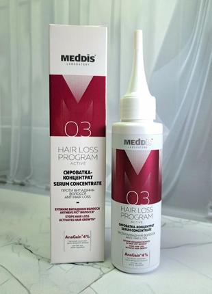 Сыворотка - концентрат против выпадения волос hair loss program meddis 100 мл