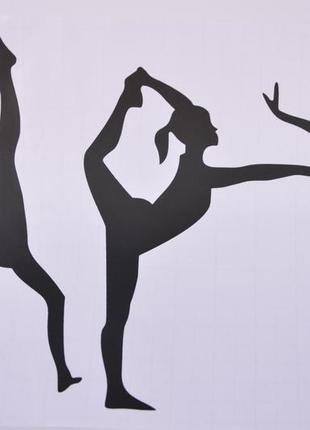 Стикеры наклейки декор на стену танцующие девочки гимнастки2 фото