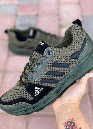 Чоловічі спортивні кросівки адідас adidas хакі