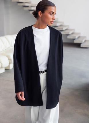 Кардиган-кимоно черный без подкладки | 85257