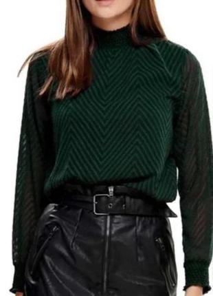 Блуза жіноча зелена на підкладці  38 розміру