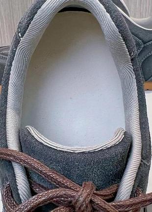 Замшевые кроссовки с потёртостями двойные шнурки5 фото