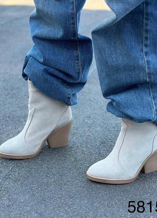 Козаки ботильоны замша7 фото