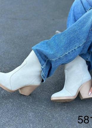 Козаки ботильоны замша9 фото