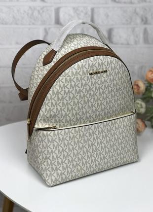 Рюкзак женский michael kors оригинал sheila medium logo backpack белий в лого2 фото