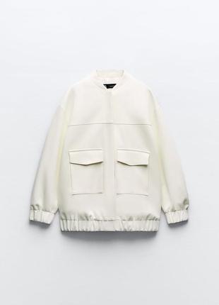 Неуловимый льняной бомбер/пиджак/куртка zara из лимитированной коллекции. на сайте уже все разобрано.2 фото