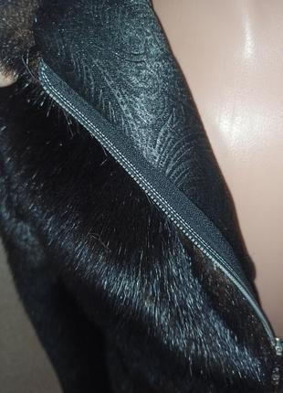 Шикарная норковая шуба эко-мех искусственная выглядит как натуральная с капюшоном9 фото