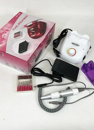Мощный фрезер для маникюра для маникюра pro nail drill белый, фрезер для маникюра и xu-885 педикюра хороший
