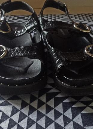Босоножки босоніжки сандалии чёрные літо эко кожа летние glamorous в стиле zara3 фото