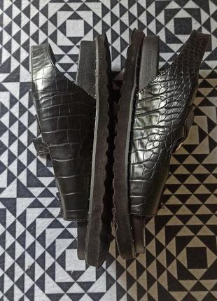 Босоножки босоніжки сандалии чёрные літо эко кожа летние glamorous в стиле zara4 фото