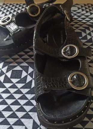Босоножки босоніжки сандалии чёрные літо эко кожа летние glamorous в стиле zara