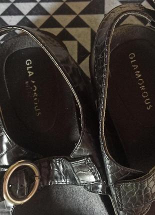 Босоножки босоніжки сандалии чёрные літо эко кожа летние glamorous в стиле zara7 фото