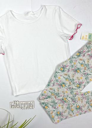 Новий набір дівчинка футболка +лосіни 140см/9-10р primark