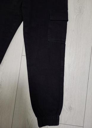 Джоггеры женские чёрные, джинсы4 фото
