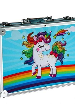 Детские наборы творчества единорог 145 предметов, чемоданы для рисования, набор для...