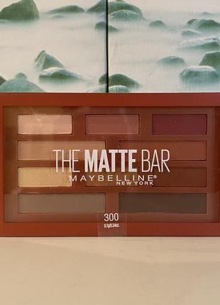 Матовая палетка теней maybelline new york the matte bar #300