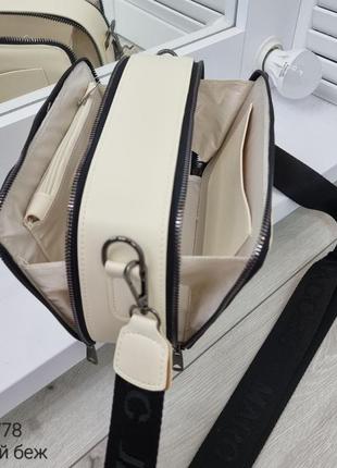 Женская качественная сумка, стильный клатч из эко кожи св.беж9 фото