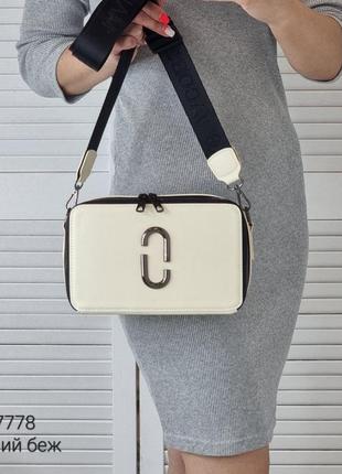Женская качественная сумка, стильный клатч из эко кожи св.беж4 фото