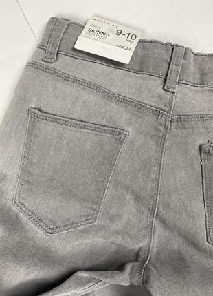 Нові джинси стрейчеві  skini 9-10р/140см primark дівчинка сірий5 фото