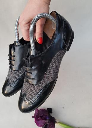 Шикарні бомбезні якісні стильні добротні туфлі оксфорди лофери в ідеальному стані італія oroscuro 402 фото