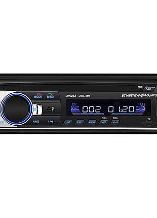 Автомагнитола 1 din lesko jsd 520 usb microsd 60х4 вт bluetooth пульт управления