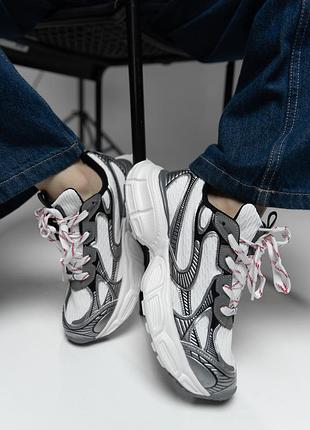 Женские кроссовки xl white grey hb40-4 нп5049(7 - 00)