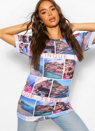 Boohoo.англия.футболка оверсайз с потрясающим фото принтом.