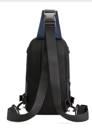 Однолямочний рюкзак сумка mackros 1100-3 4л сірий3 фото