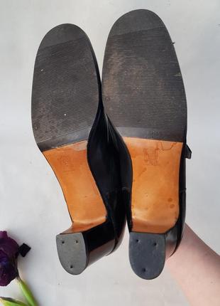 Шикарные идеальные добротные лаковые кожаные классические туфельки6 фото
