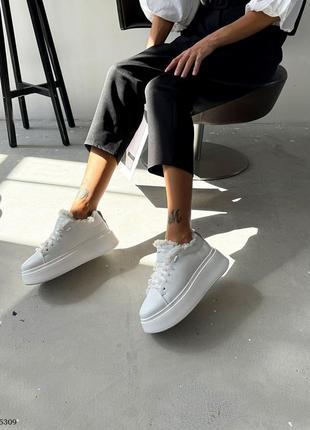 Легкі теплі та зручні жіночі зимові шкіряні кросівки на платформі, зимові кросівки з...