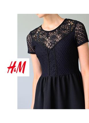 Черное платье h&m короткое. женское платье на осень