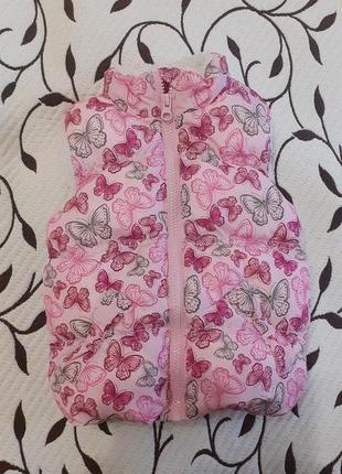 Жилетка теплая на меху для девочки 1,5-2 года фирмы m&co