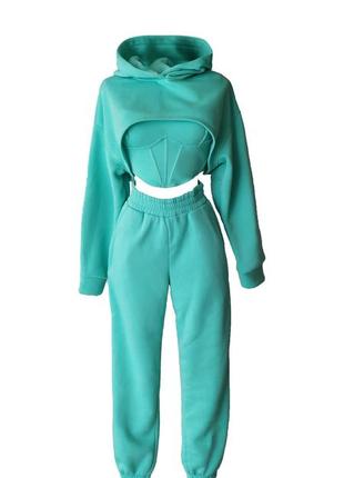 Костюм на флисе с корсетом