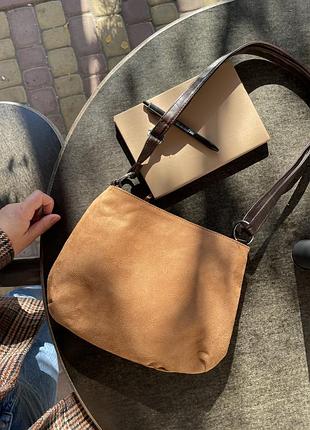 Замшева сумочка, замша, трендова