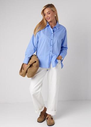 Полосатая женская рубашка oversize.3 фото