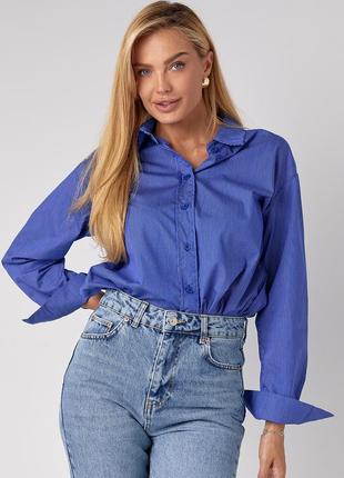 Полосатая женская рубашка oversize.9 фото