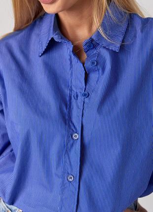 Полосатая женская рубашка oversize.10 фото