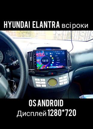Магнитола android hyundai elantra + рамка!
