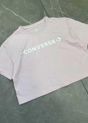 Рожева футболка mit converse
