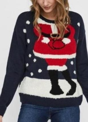 Светр vero moda, в'язаний, кофта, світер, кофточка, джемпер, пуловер, новорічний, малюнок, різдвяна