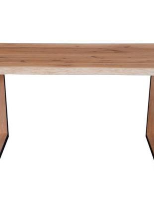 Стіл дубовий з природнім кантом та металевими ногами із дерев'яними вставками...