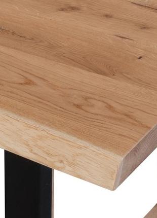 Стіл дубовий з природнім кантом та металевими ногами із дерев'яними вставками...