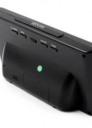 Часы электронные настольные vst-732y с зеленой подсветкой, электронные настольные часы light4 фото