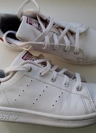 20 см. оригинал детские кожаные кроссовки adidas stan smith (gx3167)