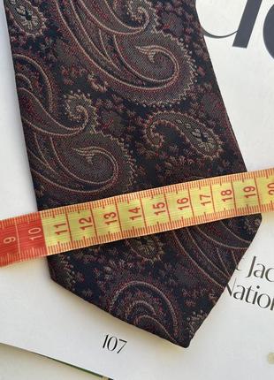 Вінтажна краватка в коричневих тонах огірки6 фото