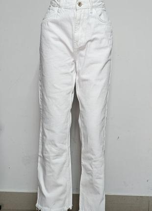 Белые джинсы zara, размер eur 381 фото
