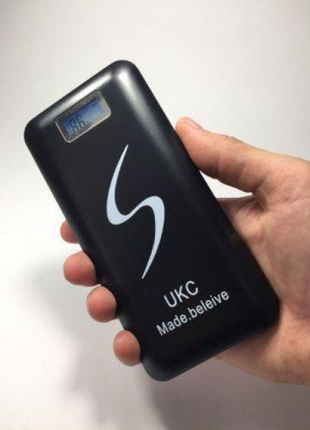 Мобільна зарядка портативна power bank 30000 mah ukc, зовнішній акумулятор, ws33715-1