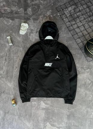 Мужской анорак nike черный весенний осенний ветровка найк демисезонная (b)